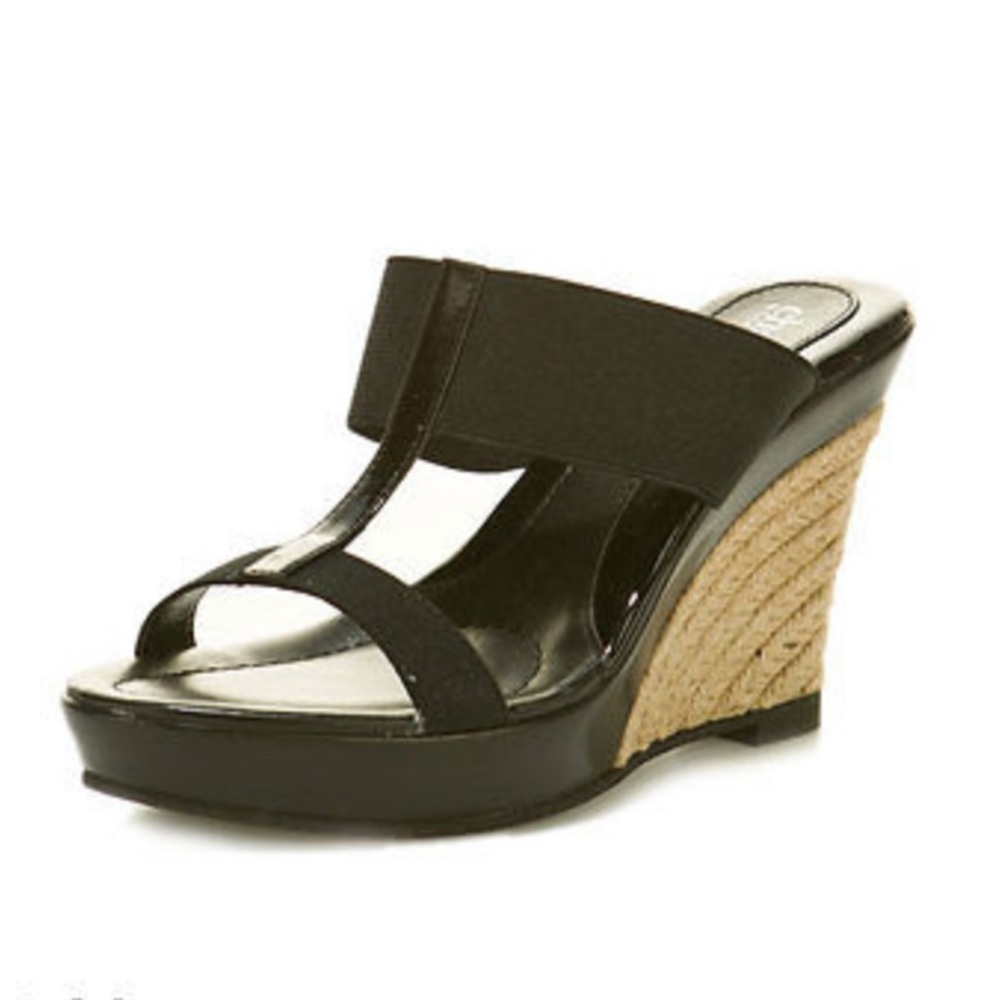 Charles by Charles David Black T-Strap Espadrilles size 10